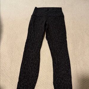 lululemon athletica Black Patterned Leggings